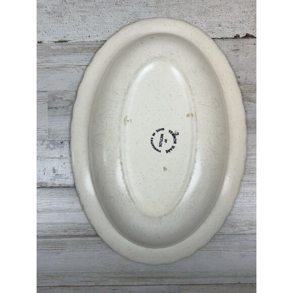Vintage Vernon Ware Metlox Pottery California Vineyard Oval Serving Bowl 11" - Picture 3 of 4